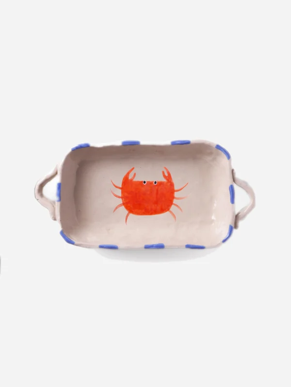 Hand-painted Baker - Crab - Rectangle- 12oz.
