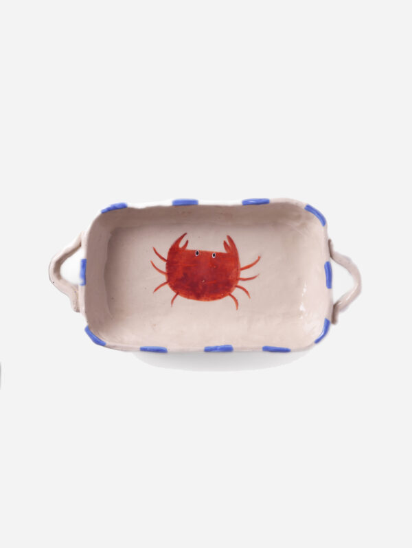 Hand-painted Bowl - Crab - Rectangle