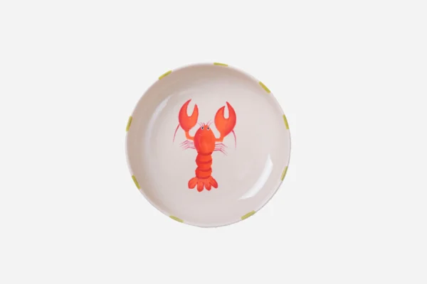 Hand-painted Bowl – Lobster – 8″