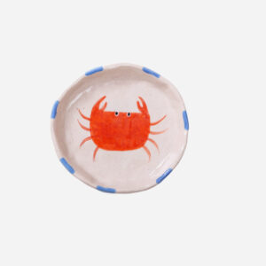 Hand-painted Plate - Crab - 5.2"