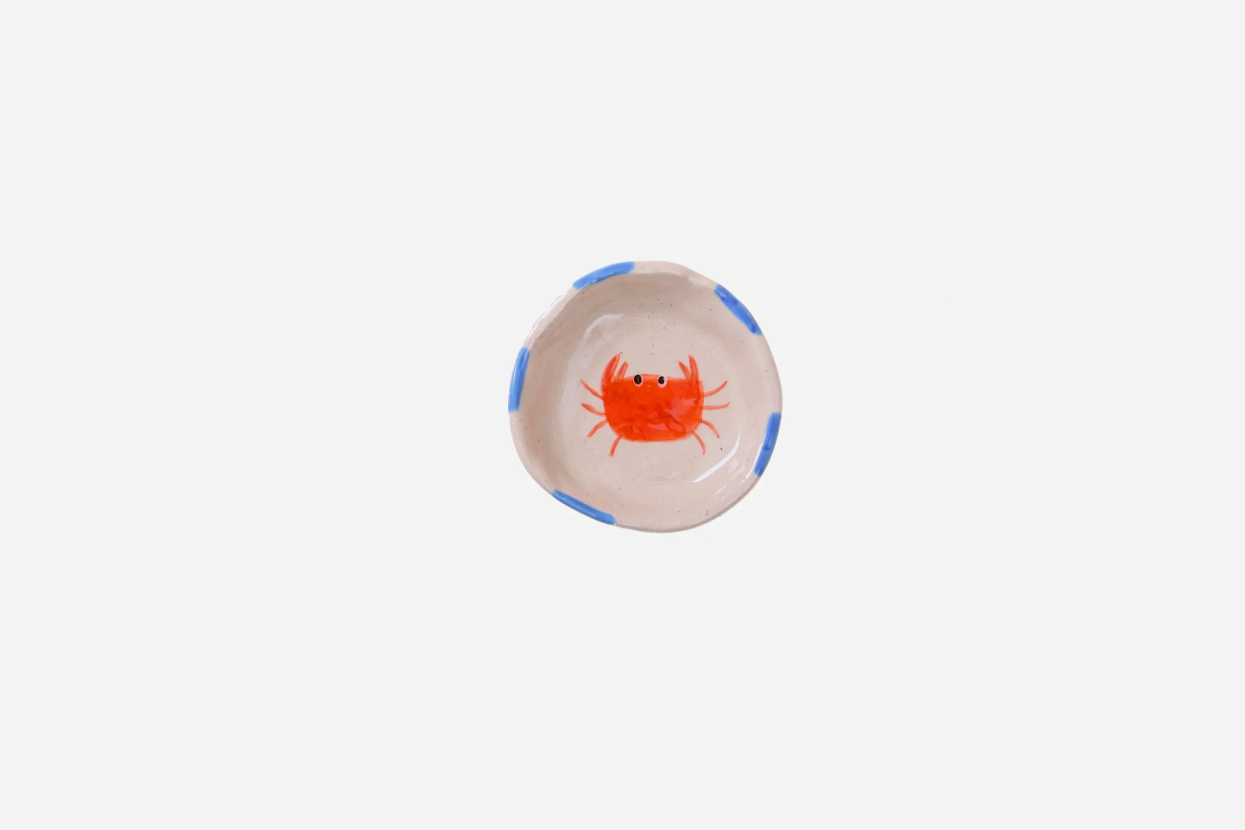 Hand-painted Dish – Crab – 3.2″